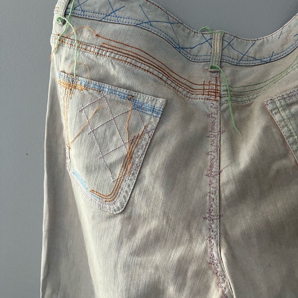 CHANEL Multicolor Embroidered Denim Jeans, Size 44 (Women) P40487V29445 - Picture 12 of 14